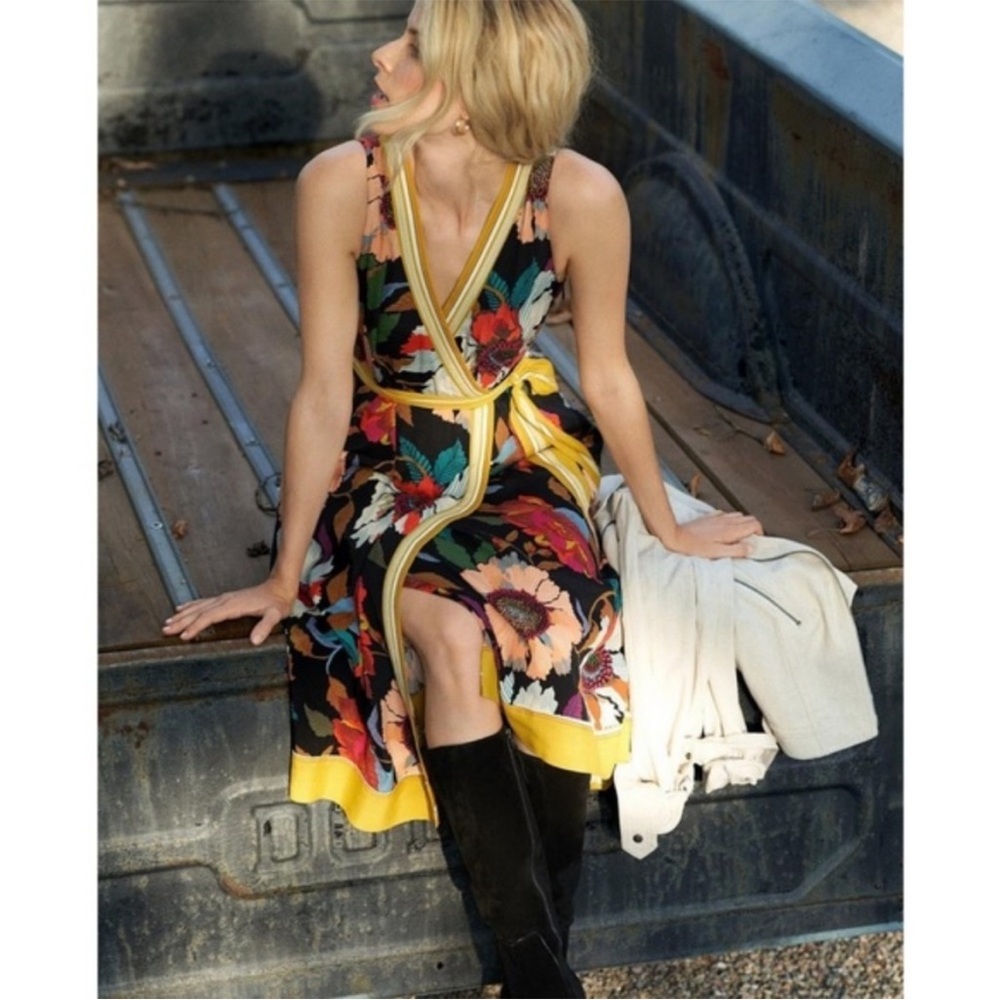 NWT Anthropologie Maeve Botanica Floral Wrap Dress size 8 - Picture 5 of 10